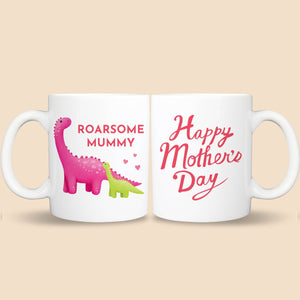 Roarsome Mummy White Mug - Best Gift For Mother - Giftago