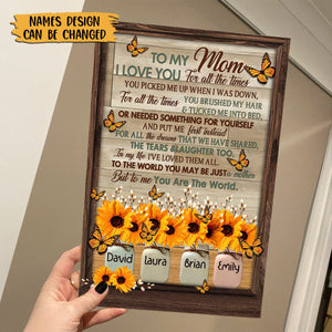 Sunflower - To My Mom - Personalized Acrylic Plaque - Best Gift For Mother - Giftago