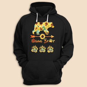 Sunflowers Mama Bear - Personalized T-Shirt/ Hoodie - Best Gift For Mother - Giftago