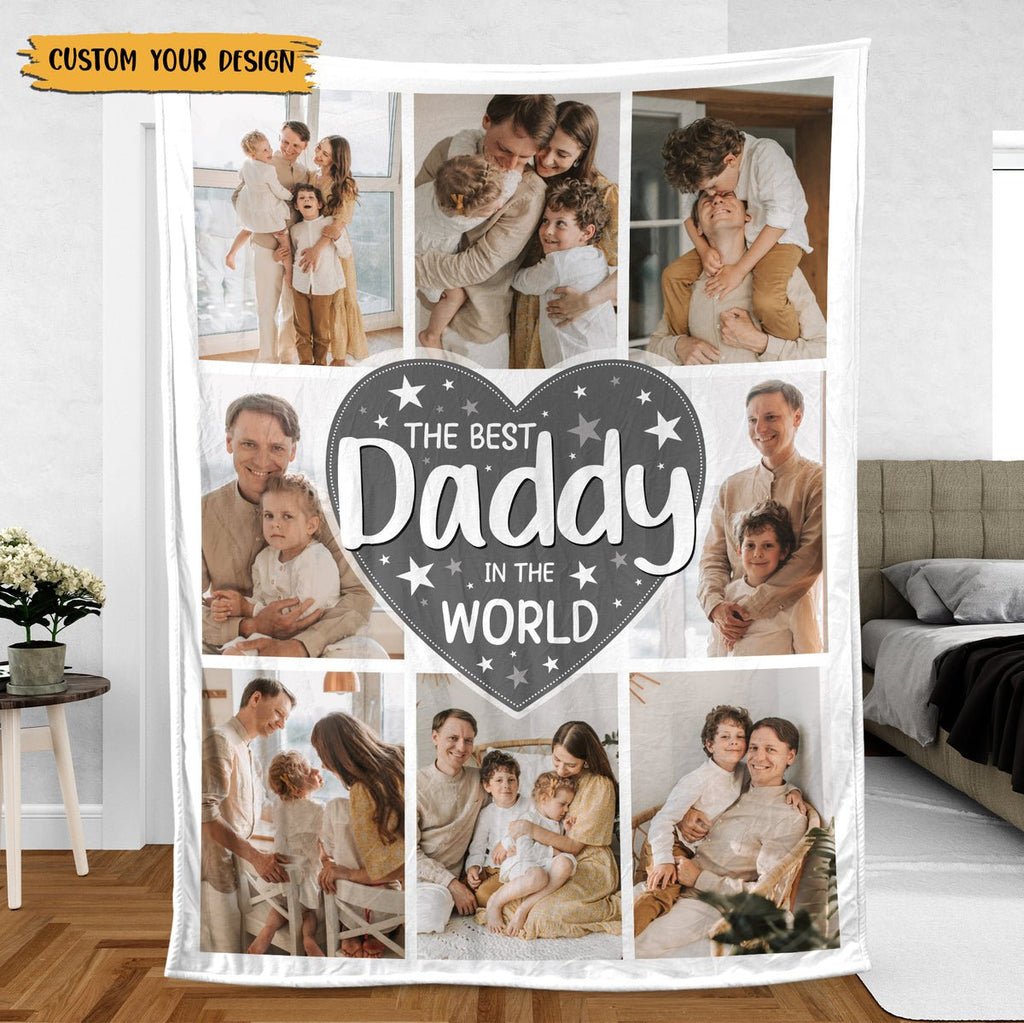Personalized Blanket For Dad - The Best Daddy In The World - Giftago - 3