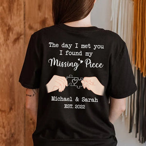 The Day I Met You - Personalized T-Shirt Back - Best Gift For Couple - Giftago