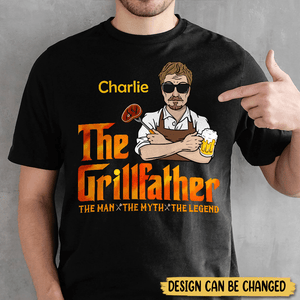 The Grill Father - Personalized T-Shirt/ Hoodie Front - Best Gift For Dad - Giftago