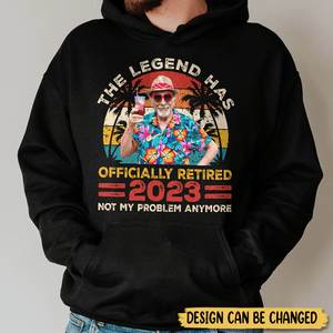 The Legend Has Officially Retired Photo - Personalized T-Shirt/ Hoodie - Best Gift For Grandparents - Giftago