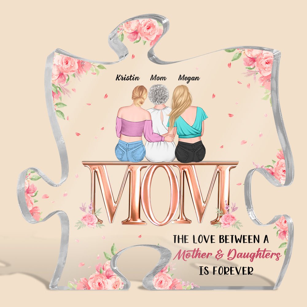 The Love Between Mother & Daughter Is Forever - Personalized Puzzle Plaque - Best Gift For Mother - Giftago