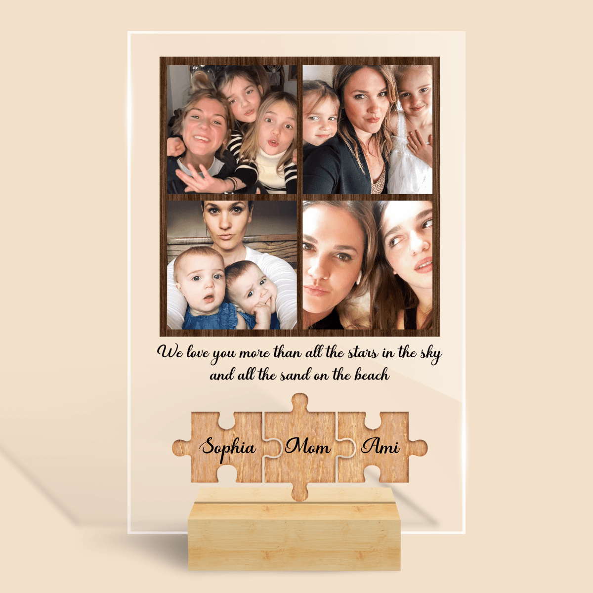 The Piece That Holds Us Together - Personalized Acrylic Plaque - Best Gift For Mother - Giftago