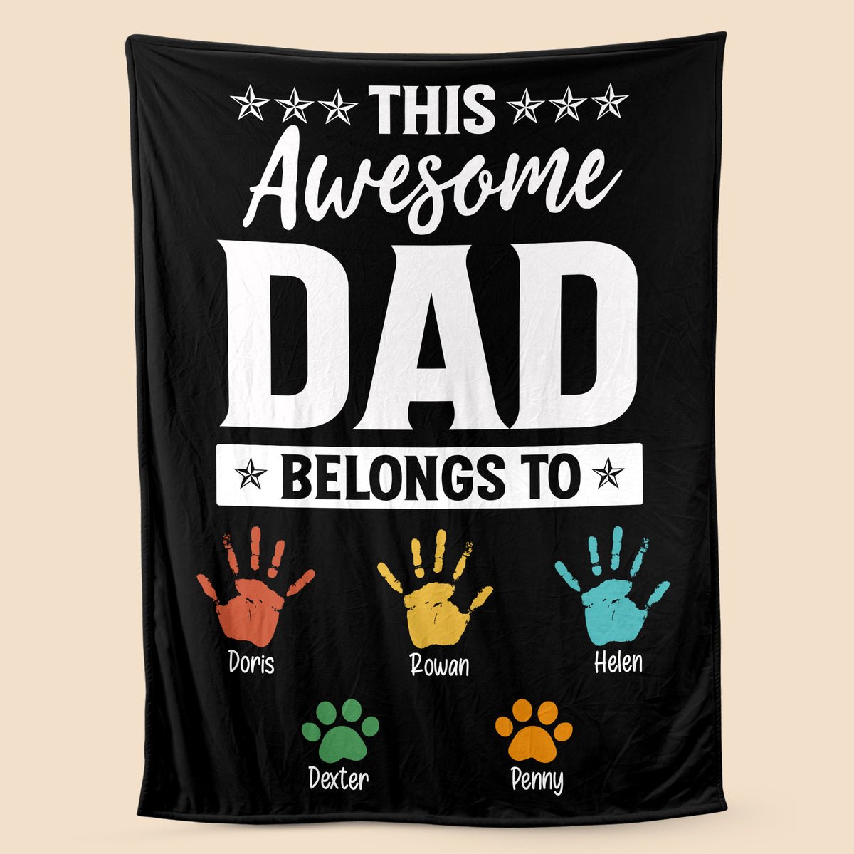 This Awesome Dad - Personalized Blanket - Best Gift For Father - Giftago