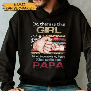 This Girl She Calls Me Papa - Personalized T-shirt/ Hoodie - Best Gift for Dad - Giftago