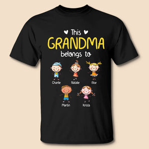 This Grandma Belongs To Kids - Personalized T-Shirt/ Hoodie - Best Gift For Mother, Grandma - Giftago