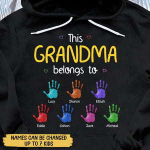 This Grandma Belongs To - Personalized T-Shirt/ Hoodie - Best Gift For Mother, Grandma - Giftago