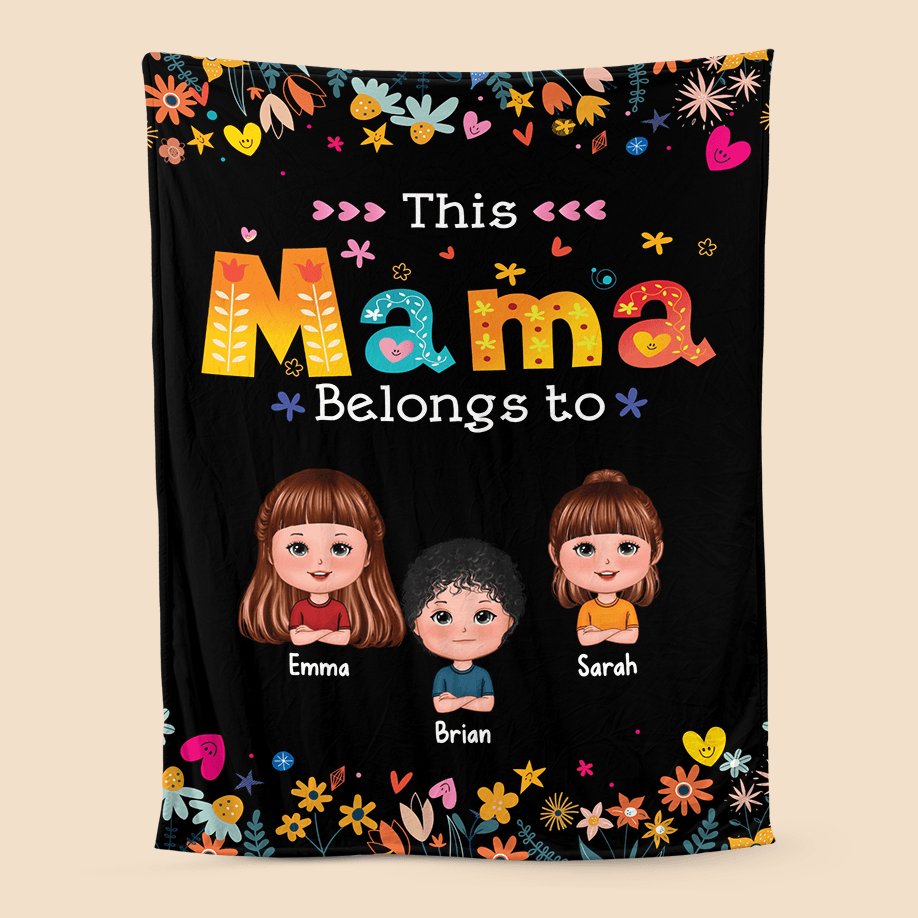 This Mama/Grandma Belongs To - Personalized Blanket - Best Gift For Mother, Grandma - Giftago