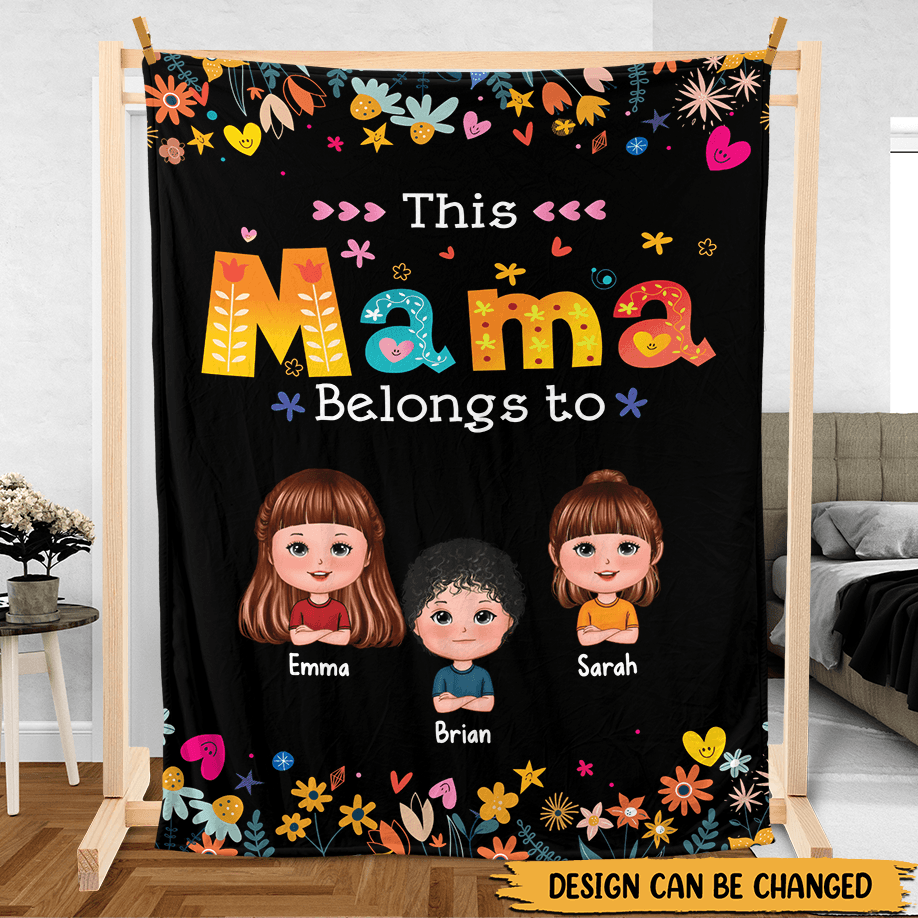 This Mama/Grandma Belongs To - Personalized Blanket - Best Gift For Mother, Grandma - Giftago