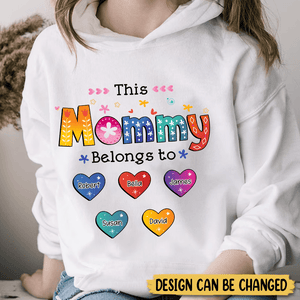 This Mommy Belongs To Heart - Personalized T-Shirt/ Hoodie - Best Gift For Mother, Grandma - Giftago