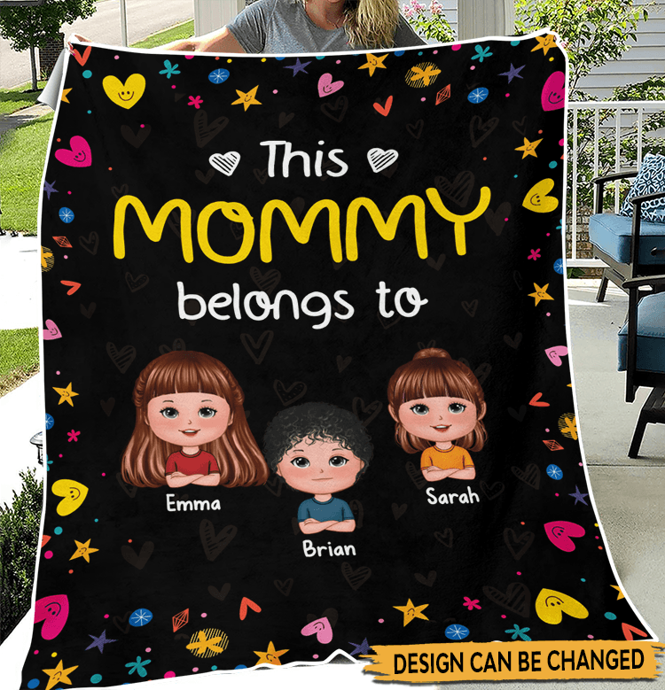 This Mommy/Grandma Belongs To - Personalized Blanket - Best Gift For Family - Giftago