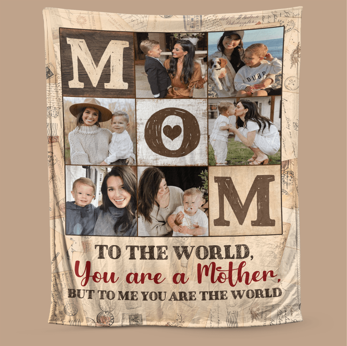 To Me You Are The World Mother Mom - Personalized Blanket - Best Gift For Mother - Giftago
