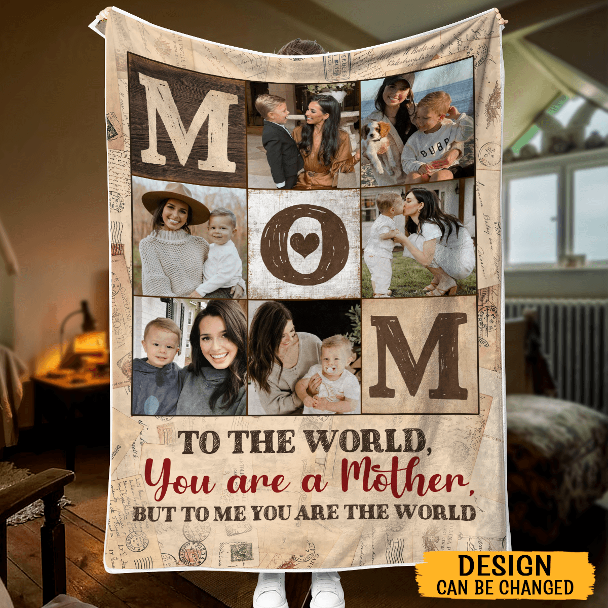 To Me You Are The World Mother Mom - Personalized Blanket - Best Gift For Mother - Giftago
