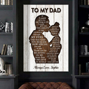 To My Dad Always Be My Greatest Hero - Father Gift - Poster & Canvas - Giftago