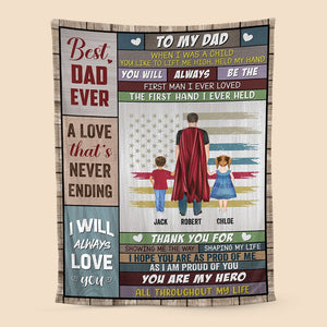 To My Dad - Personalized Blanket - Best Gift For Father - Giftago