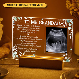 To My Dad/Grandad - Personalized Acrylic LED Lamp - Best Gift For Father, Grandpa - Giftago