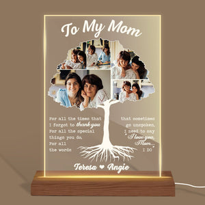 To My Mom Photo Collage - Personalized Acrylic LED Lamp - Best Gift For Mother - Giftago