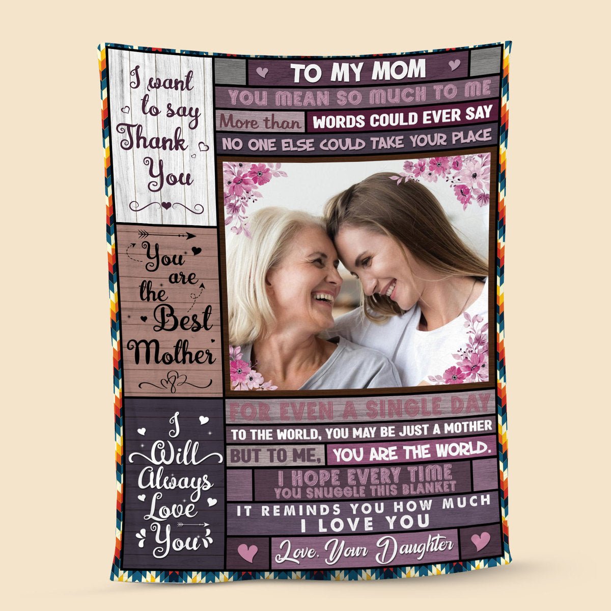 To My Mom You Are The Best Mother - Personalized Blanket - Best Gift For Mom - Giftago