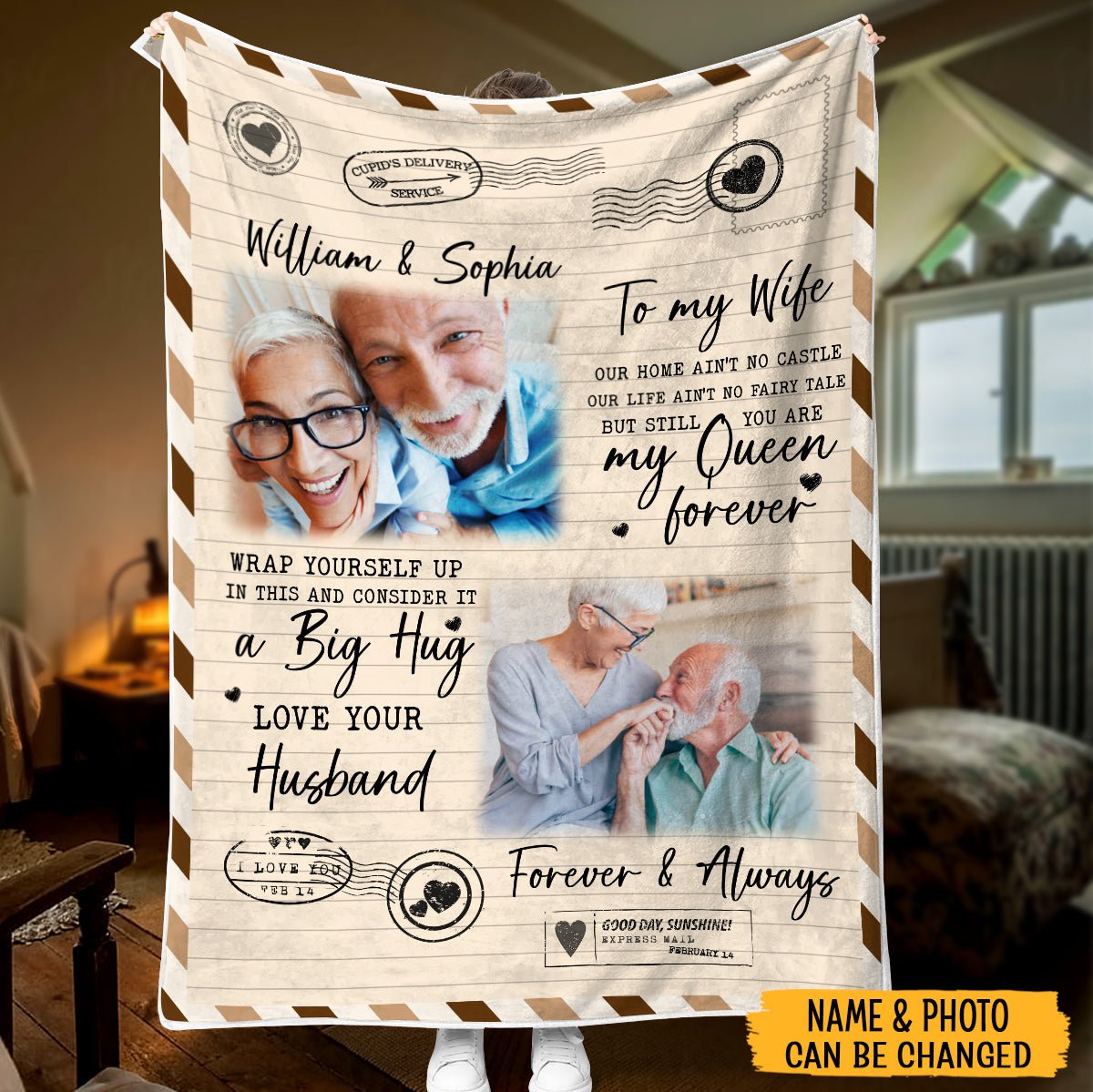 To My Wife Be My Queen Forever Blanket - Gift For Your Love - Giftago
