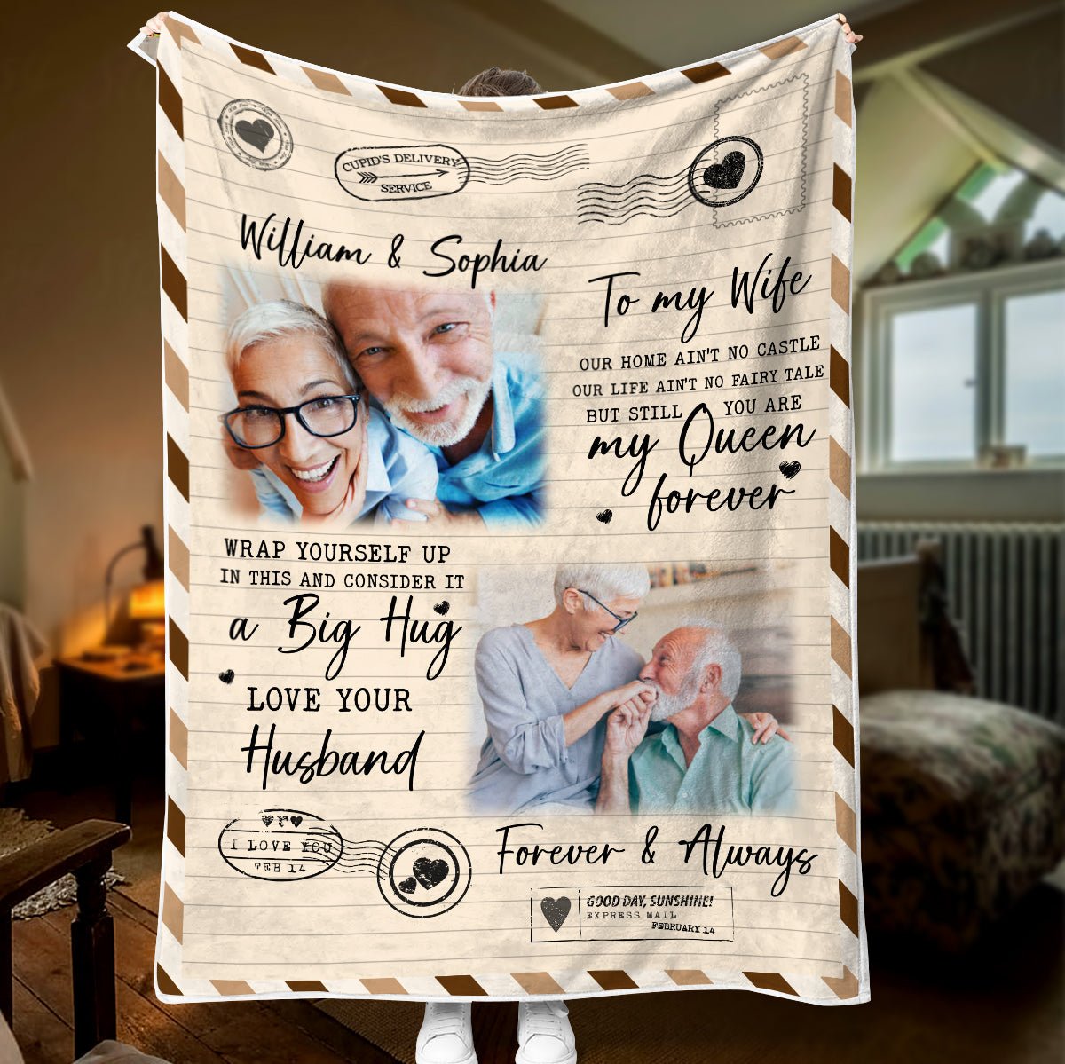 To My Wife Be My Queen Forever Blanket - Gift For Your Love - Giftago