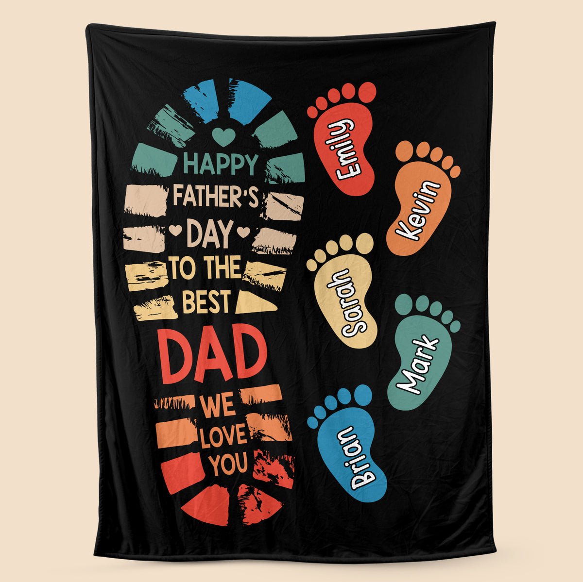 To The Best Dad We Love You - Personalized Blanket - Best Gift For Father - Giftago