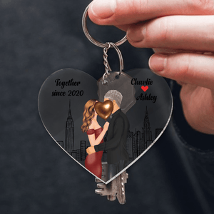 Together Since Couple - Personalized Acrylic Keychain - Best Gift For Valentine's Day - Giftago