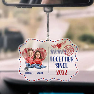 Together Since - Couple Photo - Personalized Acrylic Car Ornament - Giftago