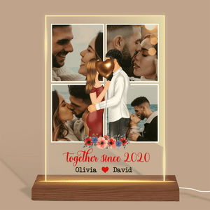 Together Since - Couple Photo - Personalized Acrylic LED Lamp - Best Gift For Couple - Giftago