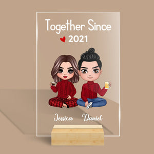 Together Since Doll Couple - Personalized Acrylic Plaque - Giftago