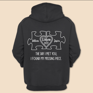 Together Since - I Found My Missing Piece - Personalized T-Shirt/ Hoodie - Best Gift For Couple - Giftago