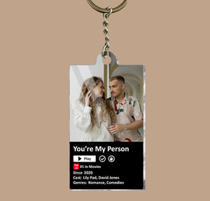 Top 1 Movie Custom Photo And Message - Personalized Acrylic Keychain - Giftago