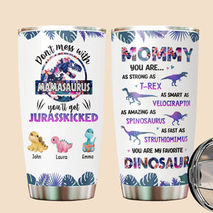 Tropical Mamasaurus - Personalized Tumbler - Best Gift For Mother - Giftago