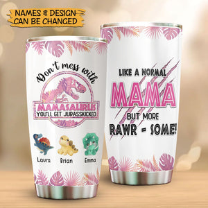 Tropical Mamasaurus Rawr-Some - Personalized Tumbler - Best Gift For Mother - Giftago