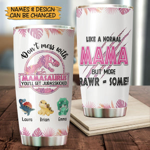 Tropical Mamasaurus Rawr-Some - Personalized Tumbler - Best Gift For Mother - Giftago