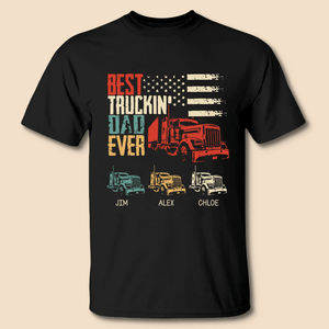 Truck - Best Dad Ever  - Personalized T-Shirt/ Hoodie - Best Gift For Father, Granpa - Giftago