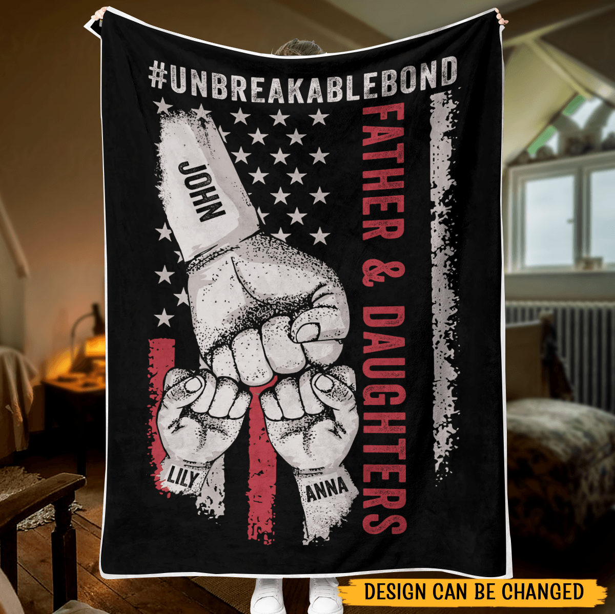 Unbreakablebond Father & Sons, Daughters - Personalized Blanket - Best Gift For Family - Giftago