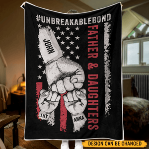 Unbreakablebond Father & Sons, Daughters - Personalized Blanket - Best Gift For Family - Giftago