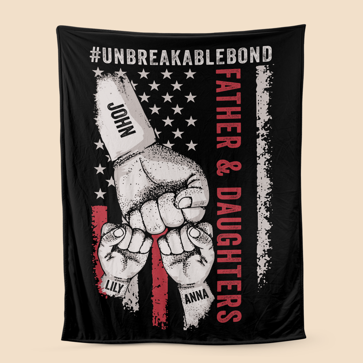 Unbreakablebond Father & Sons, Daughters - Personalized Blanket - Best Gift For Family - Giftago