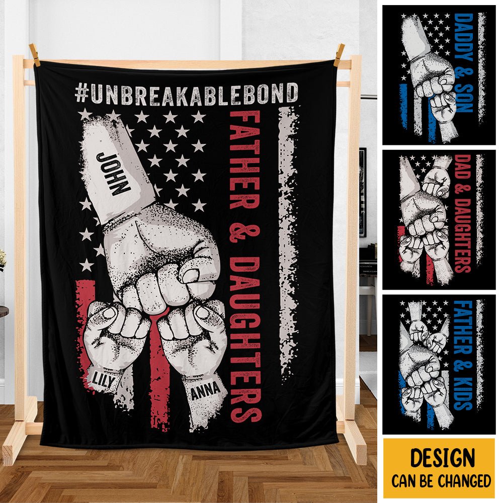 Unbreakablebond Father & Sons, Daughters - Personalized Blanket - Best Gift For Family - Giftago