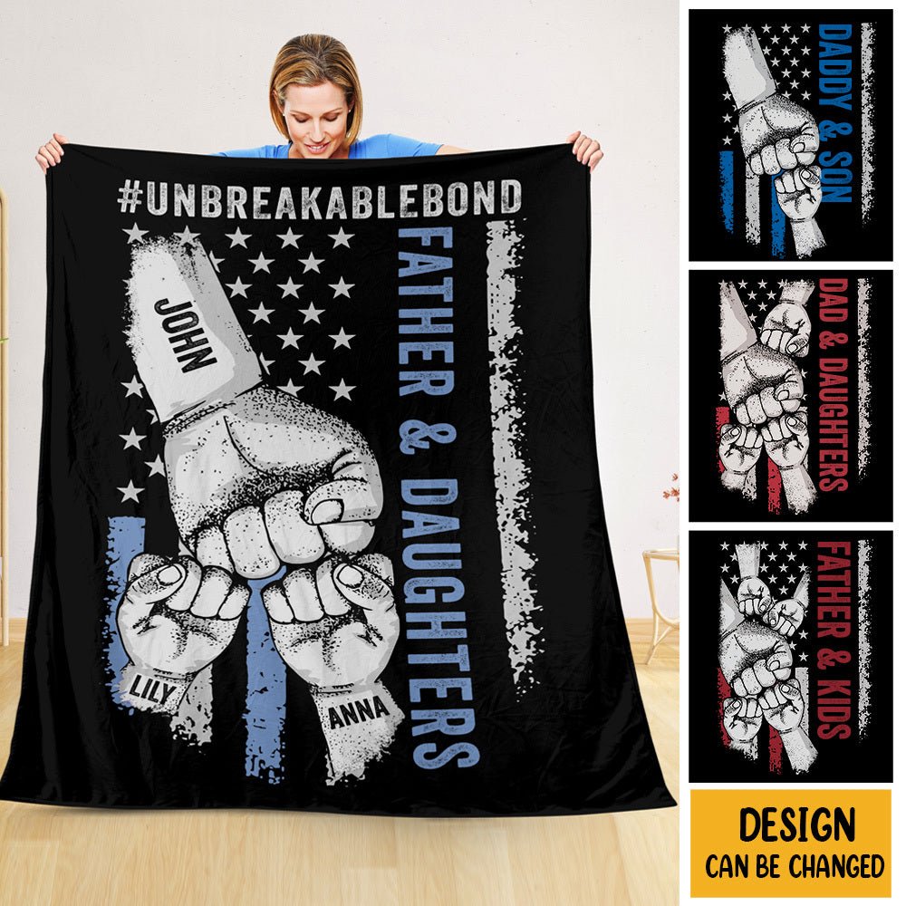 Unbreakablebond Father & Sons, Daughters - Personalized Blanket - Best Gift For Family - Giftago
