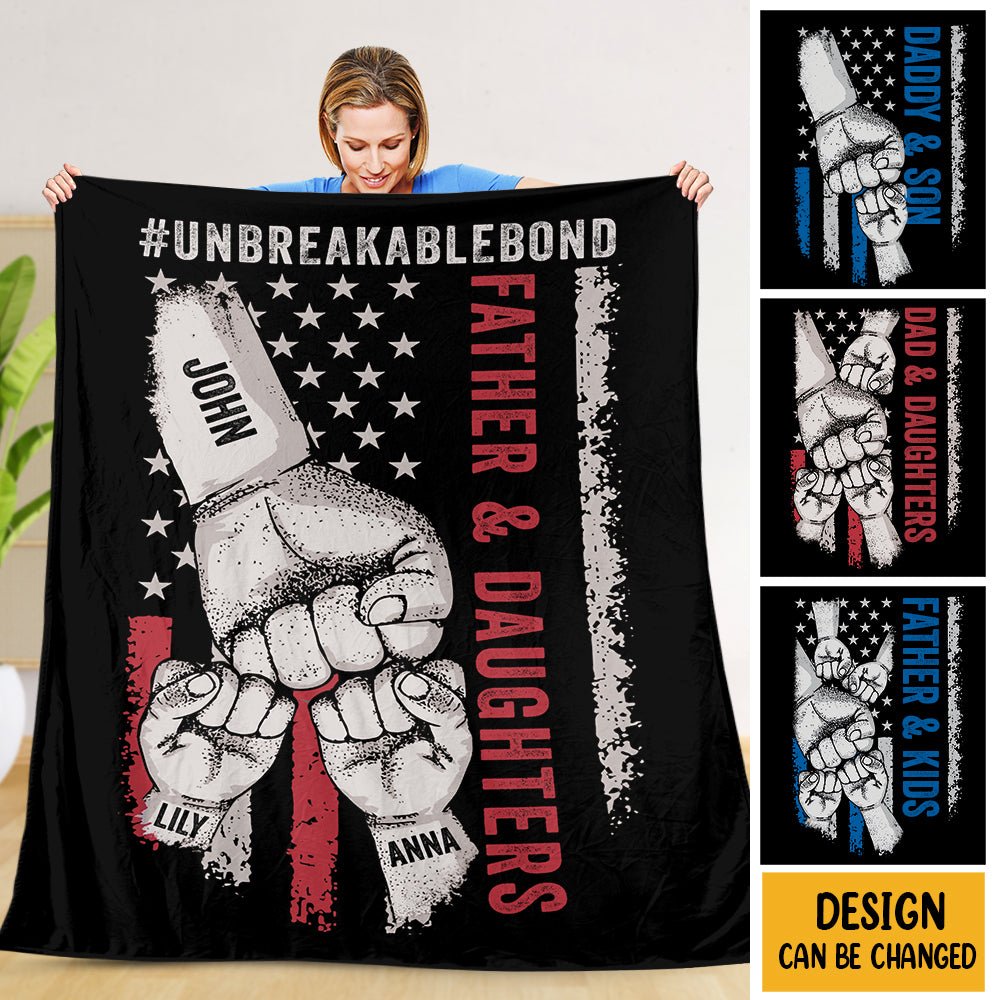 Unbreakablebond Father & Sons, Daughters - Personalized Blanket - Best Gift For Family - Giftago