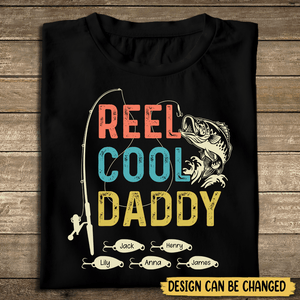 Vintage Reel Cool Daddy - Personalized T-Shirt/ Hoodie - Best Gift For Father - Giftago