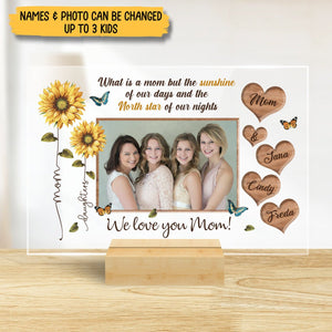 We Love You Mom Sunflower - Personalized Acrylic Plaque - Best Gift For Mother - Giftago