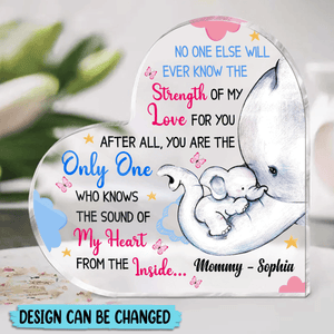 Who Knows The Sound Of My Heart From The Inside - Personalized Heart Plaque - Best Gift For Mother - Giftago