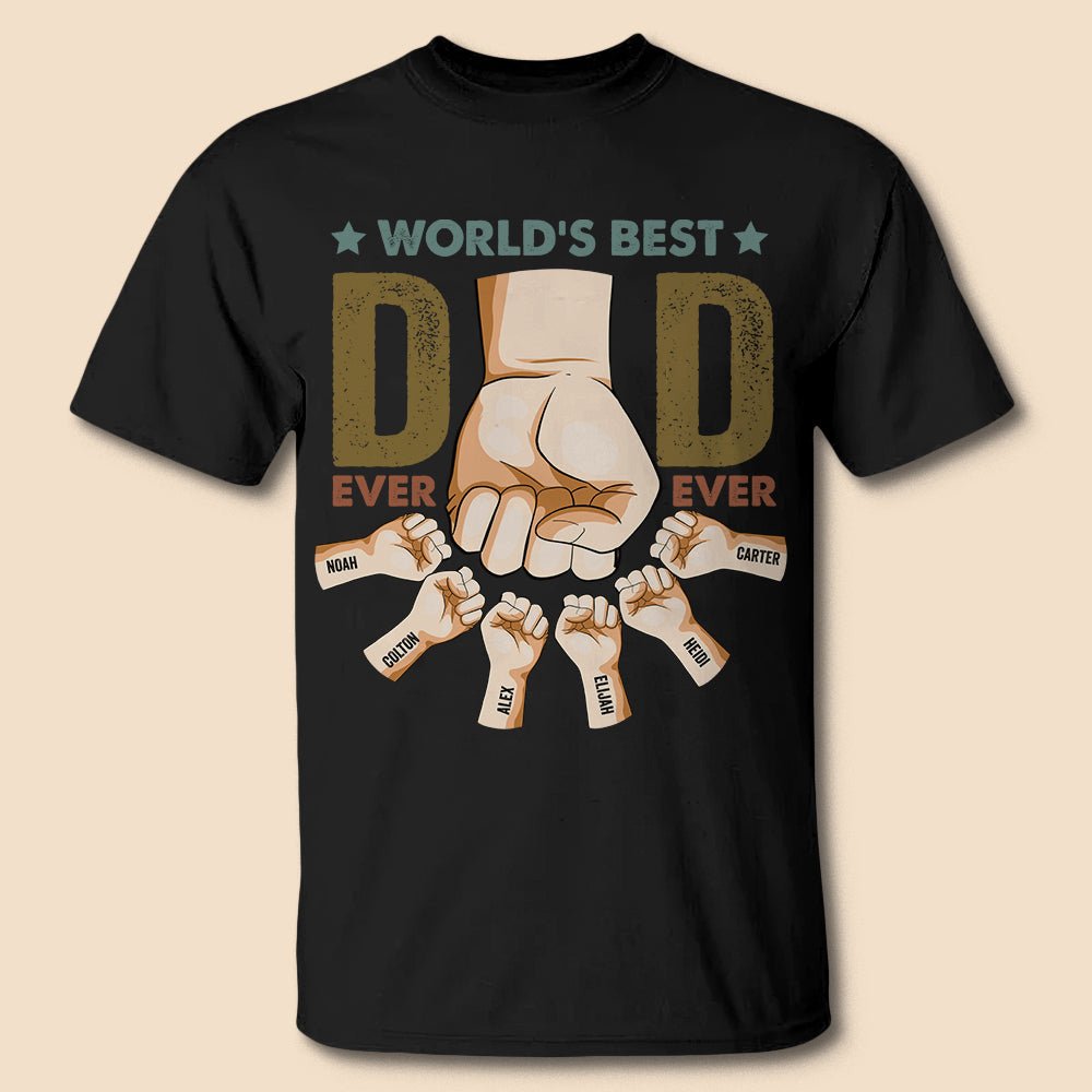 World's Best Dad Hand Bumps - Personalized T-Shirt/ Hoodie - Best Gift For Dad - Giftago