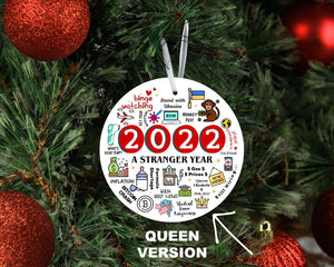 This Year in Review Christmas 2023 Ornament is the perfect bauble to commemorate a year that won't soon be forgotten! - Giftago - 3