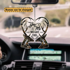 You And Me We Got This - Deer Couple - Personalized Car Ornament - Best Gift For Valentine - Giftago